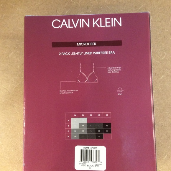 Calvin Klein 2 Pack Wire Free Bra NWT - Picture 2 of 6